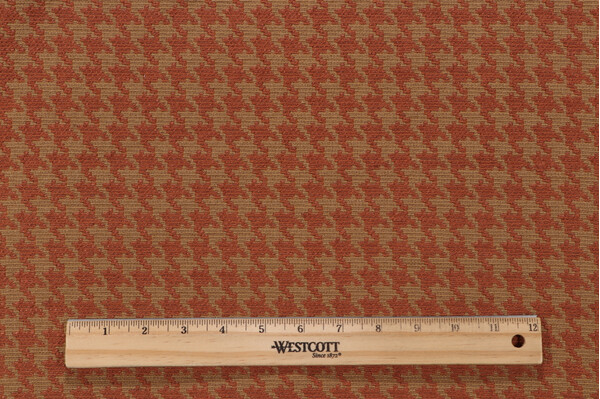 Thibaut Heritage Houndstooth W79062 Woven Upholstery Fabric in Pumpkin