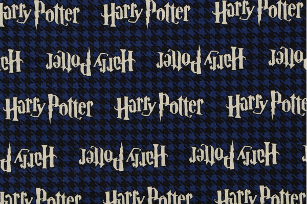 Harry Potter Licensed Houndstooth Printed Cotton Craft Fabric in Black