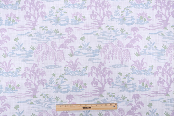 Premier Prints Meadow-Slub Canvas Printed Cotton Drapery Fabric in Orchid