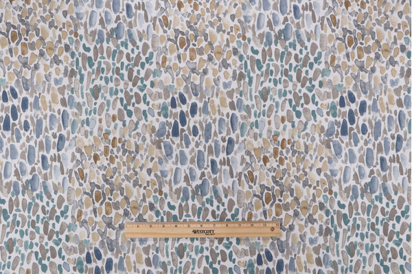 Magnolia Home Lido Printed Cotton Drapery Fabric in Aquarius