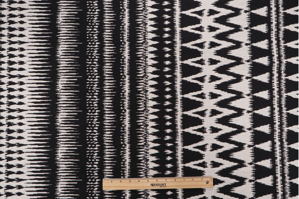 Doggy Tapestry Upholstery Fabric in Black/White