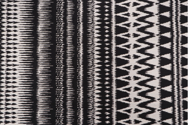 Doggy Tapestry Upholstery Fabric in Black/White