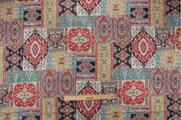 Covington Hamadi Printed Linen Blend Drapery Fabric in 429-Gemstone