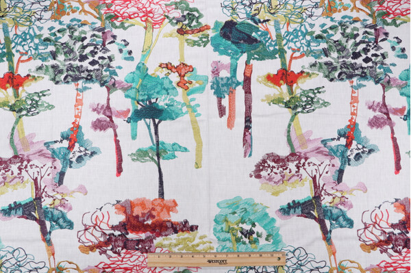 TFA Just a Little Color Embroidered Cotton Decorator Fabric in Celebration