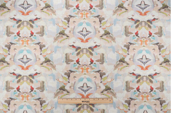 Waverly Reflection Printed Cotton Drapery Fabric in Petal