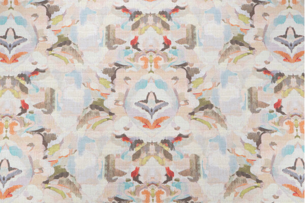 Waverly Reflection Printed Cotton Drapery Fabric in Petal