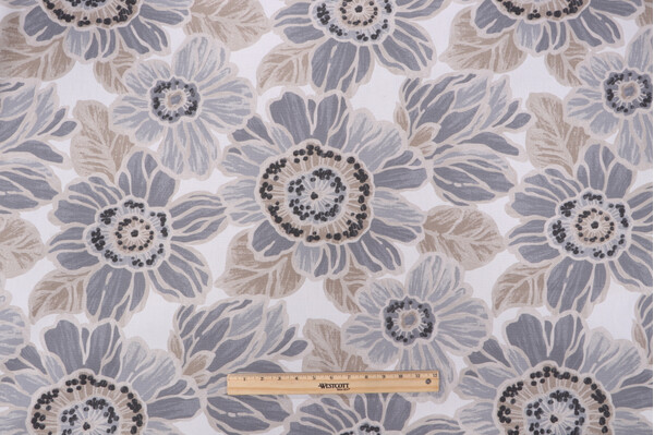 Magnolia Home Verona Printed Cotton Drapery Fabric in Sand