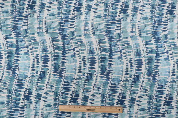 PK Lifestyles Watermark Printed Polyester Outdoor Fabric in Aquatic