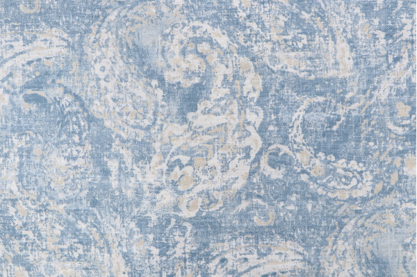 Covington Tear Drop Printed Cotton Blend Drapery Fabric in 50-Bluebell