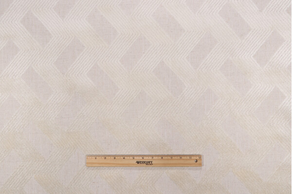 AbbeyShea Crosshatch Velvet Upholstery Fabric in 62-Ivory