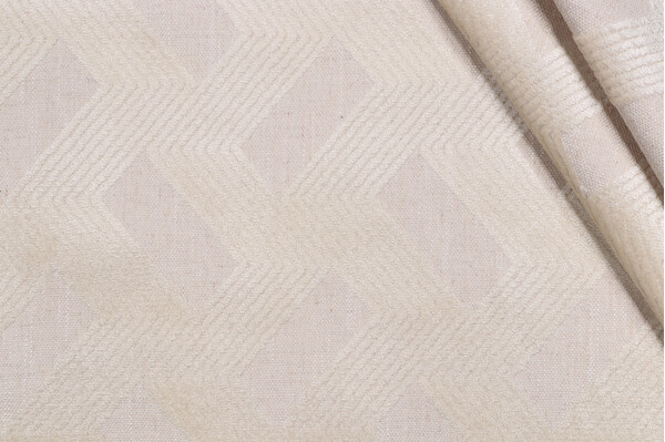AbbeyShea Crosshatch Velvet Upholstery Fabric in 62-Ivory