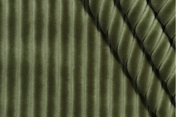 AbbeyShea Chord Velvet Upholstery Fabric in 22-Olive