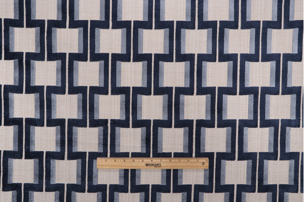 AbbeyShea Amalia Velvet Upholstery Fabric in 306-Indigo