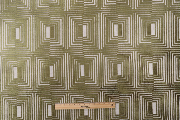 AbbeyShea Leo Velvet Upholstery Fabric in 25-Olive