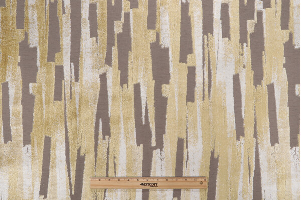 AbbeyShea Brushstrokes Velvet Upholstery Fabric in 22-Citron