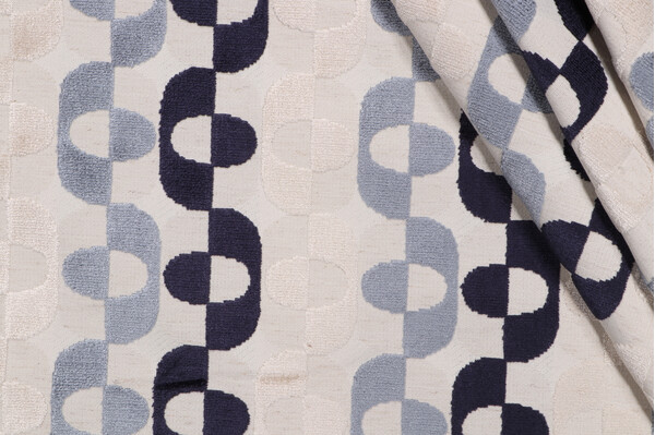 AbbeyShea Companion Velvet Upholstery Fabric in 302-True Blue