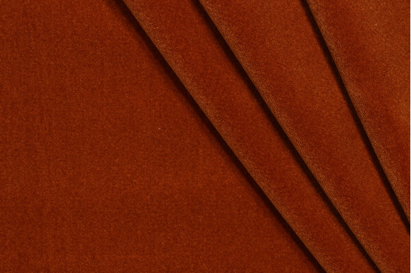 AbbeyShea Fancy Velvet Upholstery Fabric in 44-Tangerine