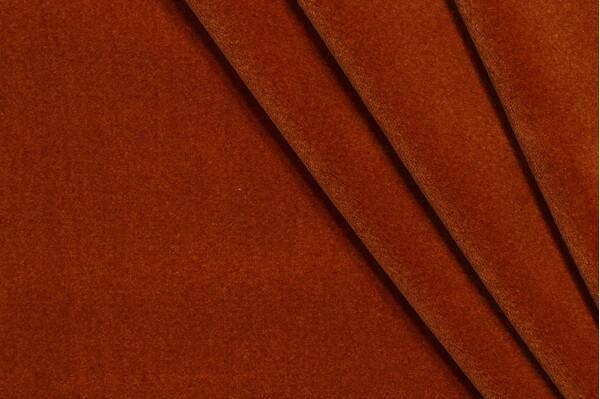 AbbeyShea Fancy Velvet Upholstery Fabric in 44-Tangerine