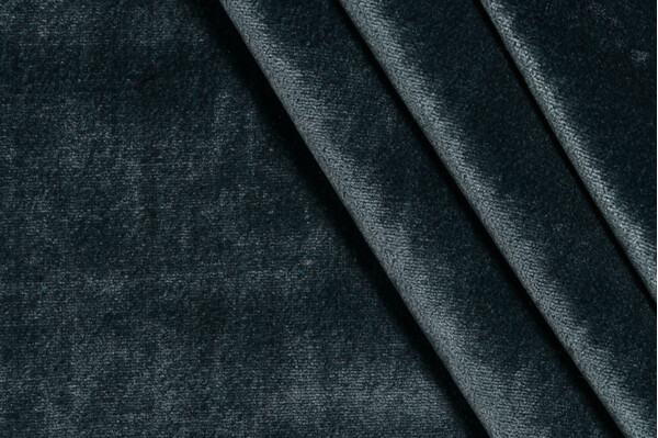 AbbeyShea Alley Velvet Upholstery Fabric in 205-Moody Blue