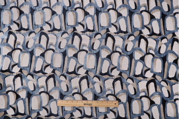 Hamilton Ellis Velvet Upholstery Fabric in Marine