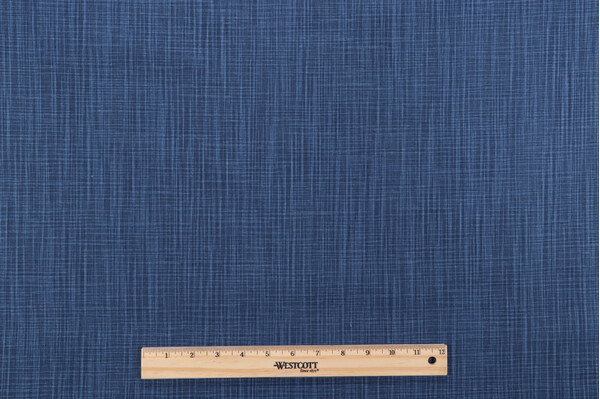 Premier Prints Faulkner-Slub Canvas Printed Cotton Drapery Fabric in Indigo