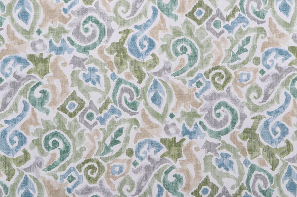 Magnolia Home Jester Printed Cotton Drapery Fabric in Bay