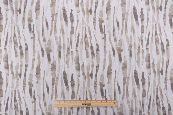 Magnolia Home Bennett Printed Cotton Drapery Fabric in Natural