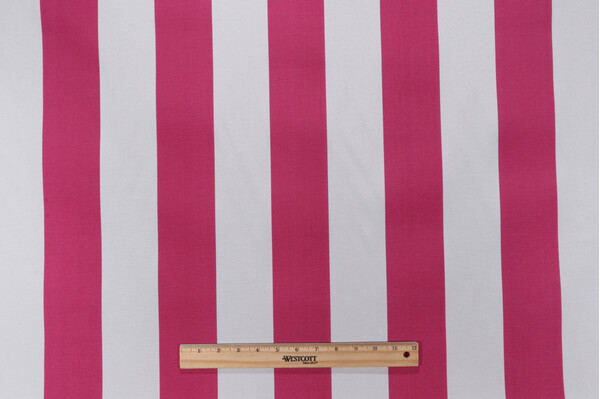 Premier Prints Vertical Printed Polyester Outdoor Fabric in Jazz Pink