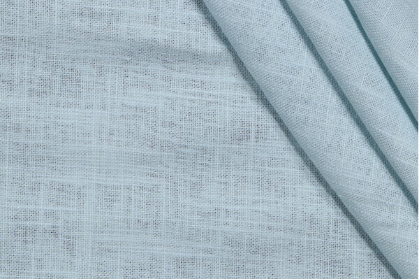 Covington Jefferson Linen Woven Drapery Fabric in 513-Eggshell Blue