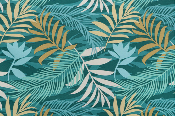 Richloom Mayland Printed Polyester Outdoor Fabric in Palm