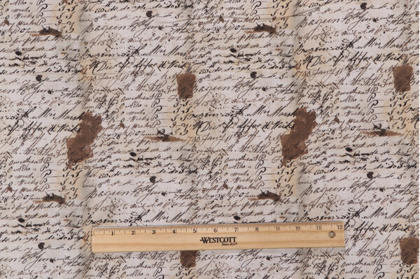 Tim Holtz Laboratory - Formula Printed Cotton Craft Fabric in Neutral for Free Spirit