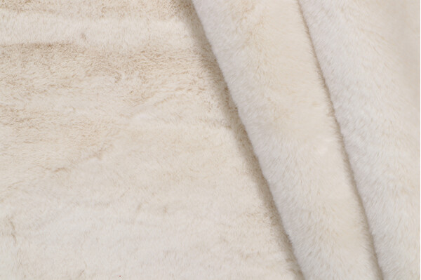 AbbeyShea Polarbear Faux-Fur Decorator Fabric in 601-Cream