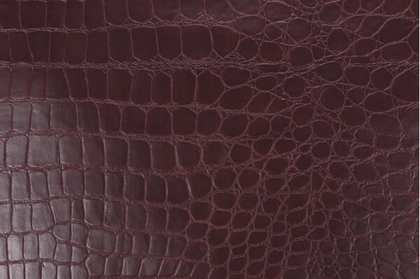 Croc Vinyl Upholstery Fabric in Merlot