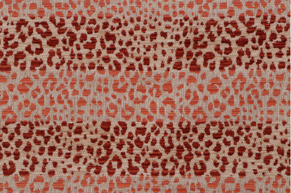 Leopard Stripe Woven Chenille Upholstery Fabric in Clay