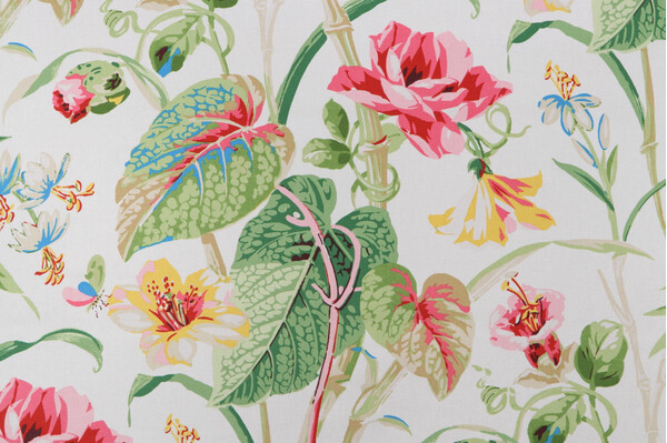 Waverly Your Grace Printed Cotton Drapery Fabric in Spring