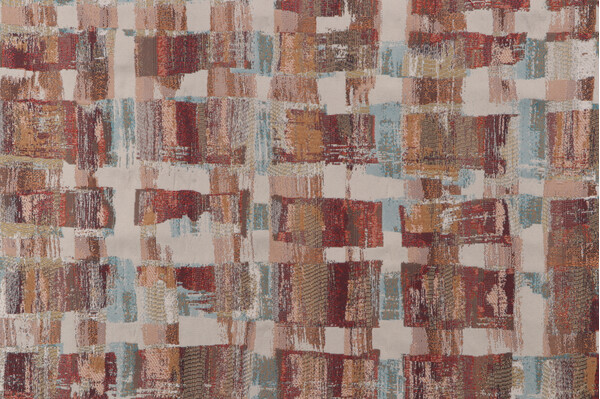 Collage Tapestry Upholstery Fabric in Sangria