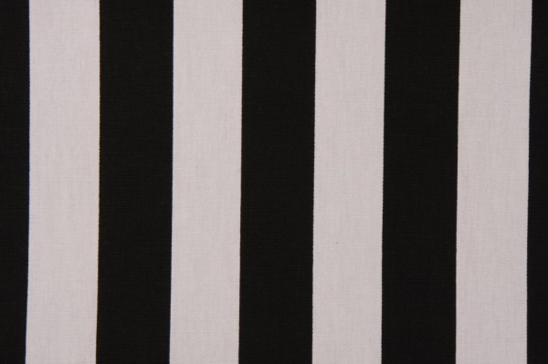 Premier Prints Canopy Stripe Printed Cotton Drapery Fabric in Black & White