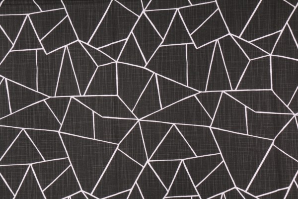 Premier Prints Cut Glass Slub Canvas Printed Cotton Drapery Fabric in Ink 