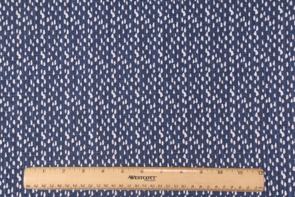 Sample of Premier Prints Riverbed - Slub Canvas Printed Cotton Drapery Fabric in Regal Navy 