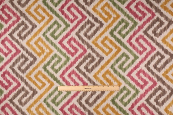 P Kaufmann Kassuri Printed Cotton Drapery Fabric in Berry 