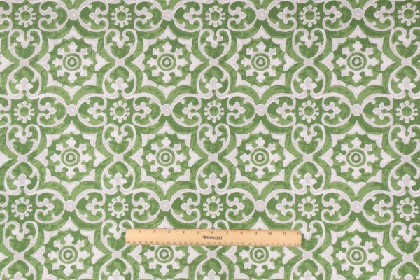 Premier Prints Athens Printed Polyester Outdoor Fabric in Herb 