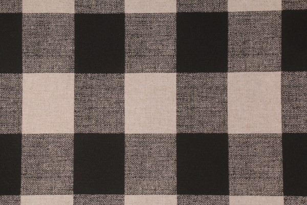 Sample of Premier Prints Anderson LN Plaid Printed Cotton Drapery Fabric in Black 