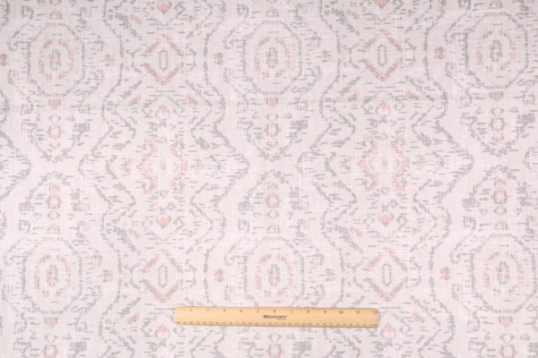 Click for Premier Prints Jazmin Printed Slubbed Cotton/Linen Drapery Fabric in Blush/White  Premier Prints Jazmin Printed Slubbed Cotton/Linen Drapery Fabric in Blush/White