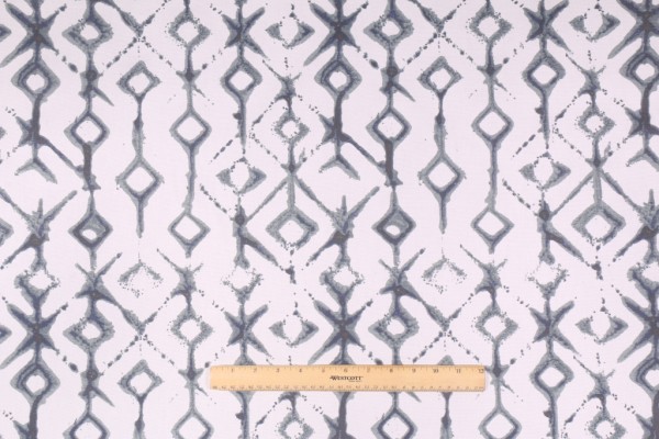 Premier Prints Tribal Printed Cotton Drapery Fabric in Vintage Indigo 