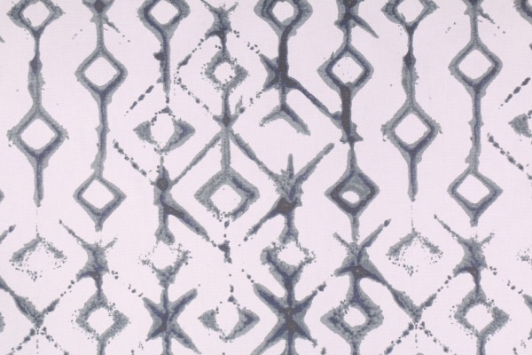 Premier Prints Tribal Printed Cotton Drapery Fabric in Vintage Indigo 