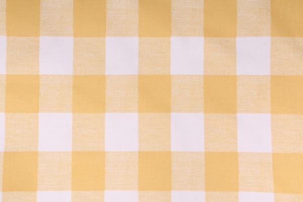 Sample of Premier Prints Anderson Printed Cotton Drapery Fabric in Brazilian Yellow 