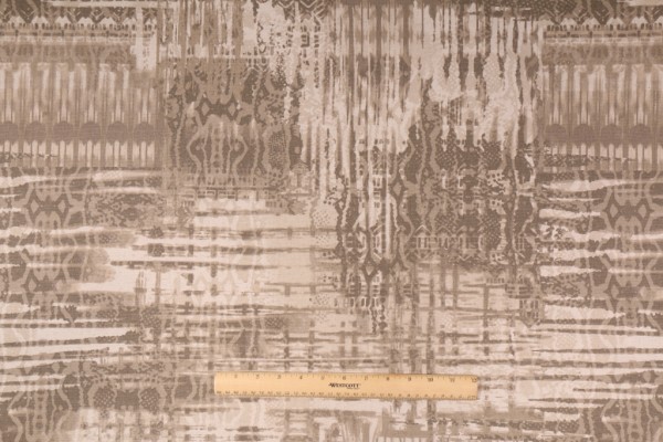 Sample of Richloom Creedence Printed Cotton Linen Drapery Fabric in Driftwood 