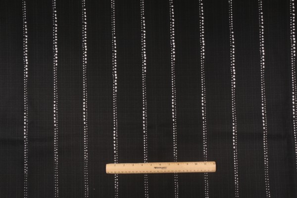 Sample of Premier Prints Carlo Printed Luxe Polyester Outdoor Fabric in Black 
