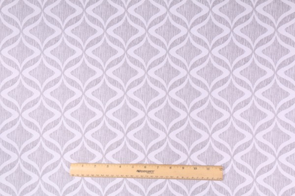 Mill Creek Haxton Printed Cotton Drapery Fabric in Silver 