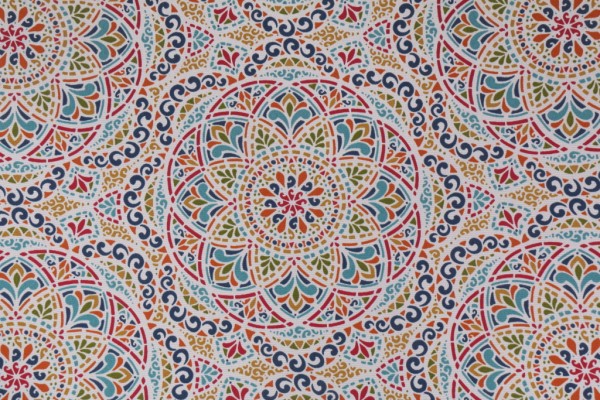 Richloom Zen Printed Polyester Outdoor Fabric in Fiesta 
